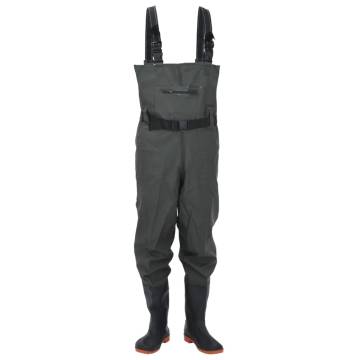 Chest Waders with Boots - Dark Green Size 42 | HipoMarket