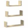 Wall Shelf Set of 3 - Sonoma Oak Engineered Wood