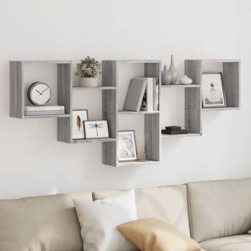 Stylish Wall Shelf Grey Sonoma - 159x18x66 cm | HipoMarket