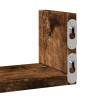 Wall Shelf 3 pcs Smoked Oak Engineered Wood - Modern Storage