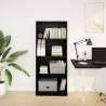 Stylish Black Bookcase - 60x24x143 cm Engineered Wood