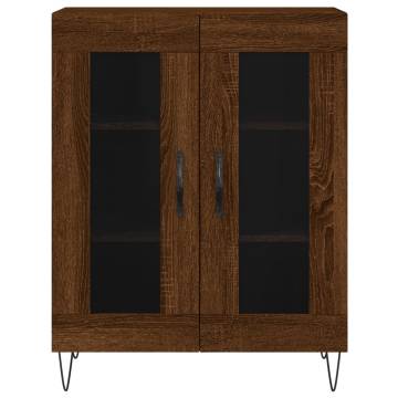 Stylish Highboard Brown Oak - 69.5x34x180 cm | HipoMarket