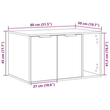 Cat Litter Box Enclosure in Artisian Oak - 80x50x45 cm