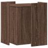 Elegant Cat Litter Box Enclosure - Brown Oak - 42x42x51 cm