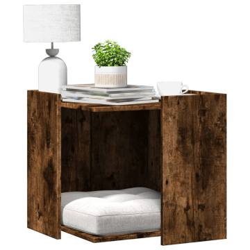 Cat Litter Box Enclosure in Smoked Oak | Stylish Pet Furniture