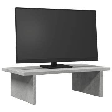 Monitor Stand Concrete Grey - 50x27x15 cm | Hipomarket UK