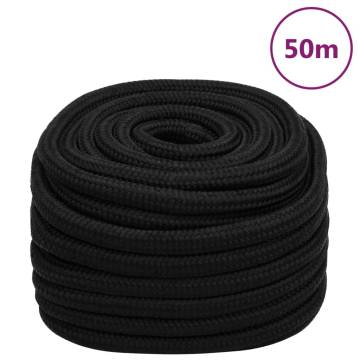 Work Rope Black 25mm 50m Polyester | Durable & Versatile