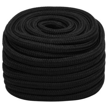 Work Rope Black 25mm 50m Polyester | Durable & Versatile