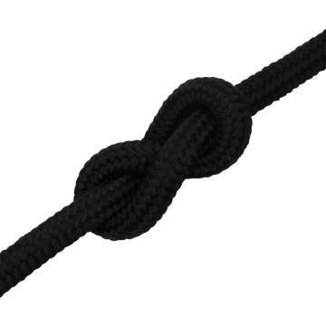 Work Rope Black 25mm 50m Polyester | Durable & Versatile