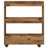 Narrow Storage Trolley 3 Tier | Old Wood Engineered Wood