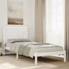  Extra Long Bed Frame without Mattress White 100x210 cm Solid Wood Colour white Size 100 x 210 cm 