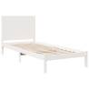 Extra Long White Bed Frame 100x210 cm - Solid Wood Design