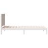 Extra Long White Bed Frame 100x210 cm - Solid Wood Design