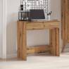  Desk Artisian Oak 80x40x75 cm Engineered Wood Colour artisian oak 