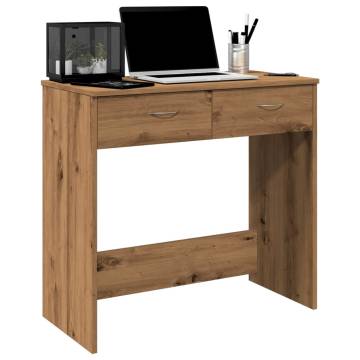 Stylish Artisian Oak Desk - Compact & Durable 80x40 cm