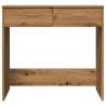 Stylish Artisian Oak Desk - Compact & Durable 80x40 cm