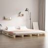  Pallet Bed without Mattress Super King Size Solid Wood Colour natural Size 180 x 200 cm 