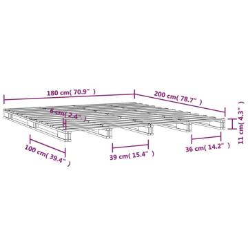 Super King Size Pallet Bed Frame - Solid Wood | HipoMarket