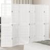  Room Divider 6 Panels White Solid Wood Paulownia Size 40 x 160 cm Number of 6 