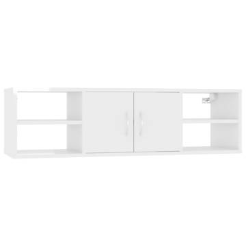 High Gloss White Wall Shelf - Stylish & Practical Storage