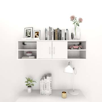 High Gloss White Wall Shelf - Stylish & Practical Storage