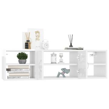 High Gloss White Wall Shelf - Stylish & Practical Storage