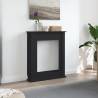 Elegant Black Engineered Wood Fireplace Surround - 75x20x87.5 cm