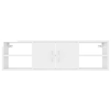 High Gloss White Wall Shelf - Stylish & Practical Storage