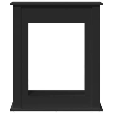 Elegant Black Engineered Wood Fireplace Surround - 75x20x87.5 cm