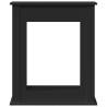 Elegant Black Engineered Wood Fireplace Surround - 75x20x87.5 cm