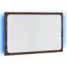 LED Bathroom Mirror Brown Oak 60x8.5 cm | Hipomarket UK