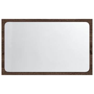 LED Bathroom Mirror Brown Oak 60x8.5 cm | Hipomarket UK