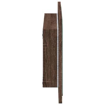 LED Bathroom Mirror Brown Oak 60x8.5 cm | Hipomarket UK