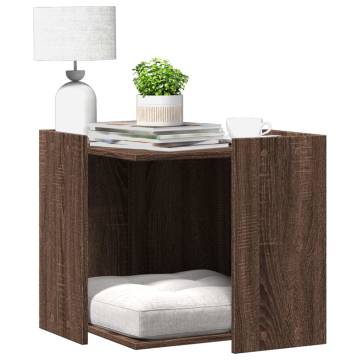 Cat Litter Box Enclosure - Brown Oak | Stylish & Functional