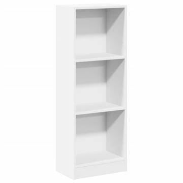 Stylish White Engineered Wood Bookcase - 40x24x109 cm