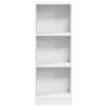 Stylish White Engineered Wood Bookcase - 40x24x109 cm