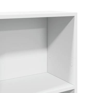 Stylish White Engineered Wood Bookcase - 40x24x109 cm