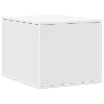 Stylish Cat Litter Box Enclosure - White Engineered Wood