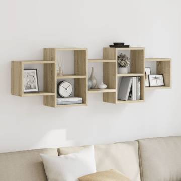 Wall Shelf Sonoma Oak - Stylish Space Saver | HipoMarket