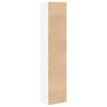 Stylish White Bookcase - 40x30x189 cm Engineered Wood