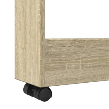 Narrow Storage Trolley 3 Tier - Sonoma Oak Engineered Wood