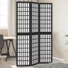  Room Divider 3 Panels Black Solid Wood Paulownia Size 40 x 180 cm Number of 3 