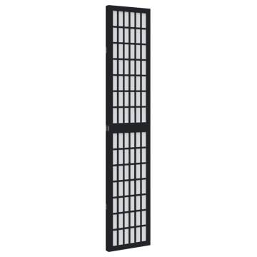 Elegant Black Solid Wood Room Divider - 3 Panels