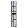 Elegant Black Solid Wood Room Divider - 3 Panels