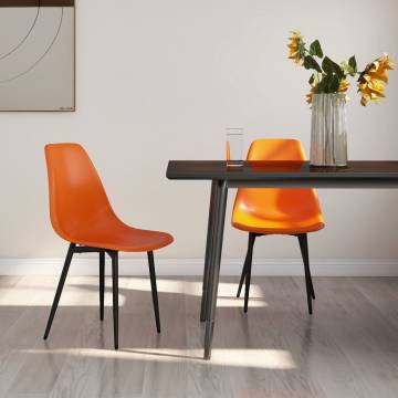 Stylish Orange Dining Chairs - Set of 2 | Hipomarket UK