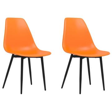 Stylish Orange Dining Chairs - Set of 2 | Hipomarket UK