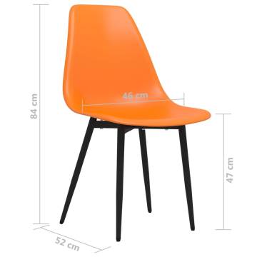 Stylish Orange Dining Chairs - Set of 2 | Hipomarket UK