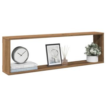 Wall Cube Shelves 2 pcs Artisan Oak - Stylish Storage Solution