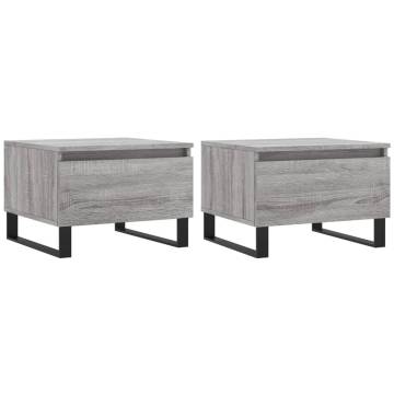 Elegant Grey Sonoma Coffee Tables - 2 pcs | Hipomarket