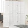  Room Divider 5 Panels White Solid Wood Paulownia Size 40 x 200 cm Number of 5 